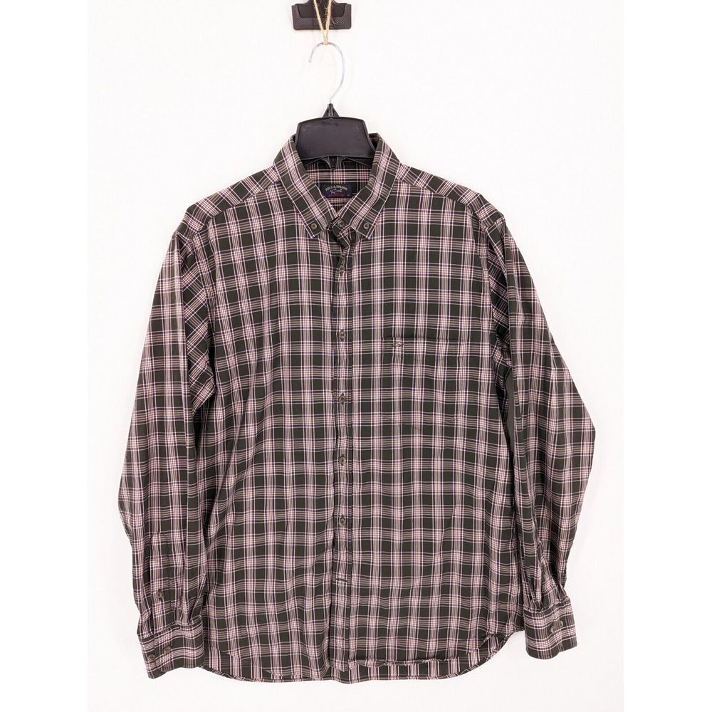 Paul & Shark Yachtling Men's Plaid Long Sleeve Button Down Shirt 42 Large Italy